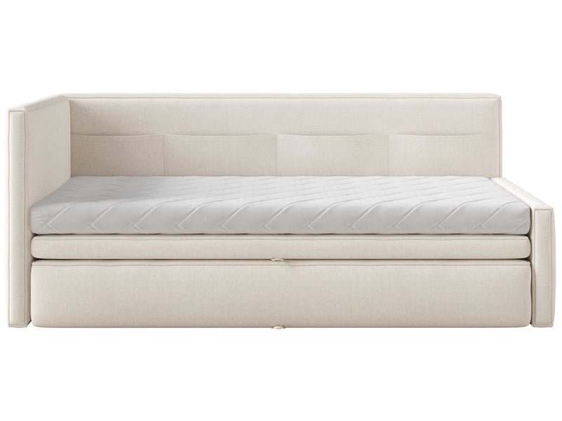  Selsey nesmi - lit rembourré - 90x200 cm - crème Nesmi - Conforama A