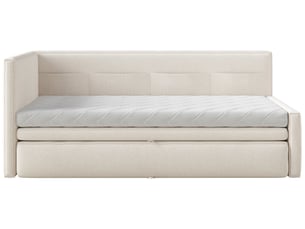 Lit simple 90x200 cm SELSEY Nesmi coloris beige