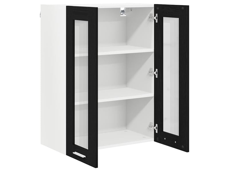  Meuble de rangement, armoire suspendue chêne noir 60x31x80cm bois d'ingénierie shl2116  - Conforama E
