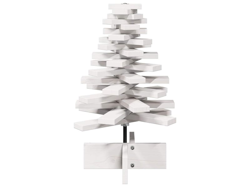  Sapin de noël - arbre de noël en bois pour décoration blanc 60 cm pin massif  - Conforama C