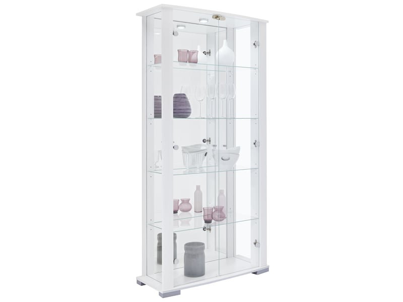Vitrine avec serrure STELLA 2 coloris blanc - Conforama C