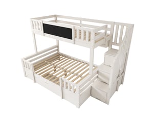 Lit superposé 140x190 cm <strong>OXEZA</strong> <strong></strong> coloris blanc