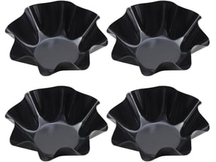 Moule muffins, 4 pcs moules cake en acier au carbone, bol de cuisson en forme de pétale, tasses de cuisson anti-adhésif pour pâtisseries,gâteau