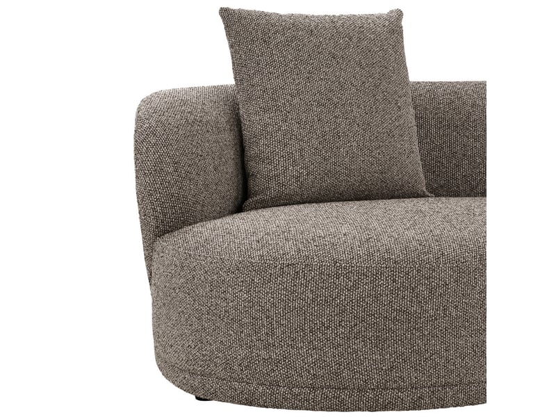 Malibu-canapé d'angle droit en tissu taupe  - Conforama C