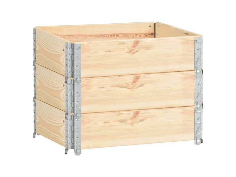  Jardinière - bac à fleurss surélevées 3 pcs 60x80 cm bois de pin solide  - Conforama A