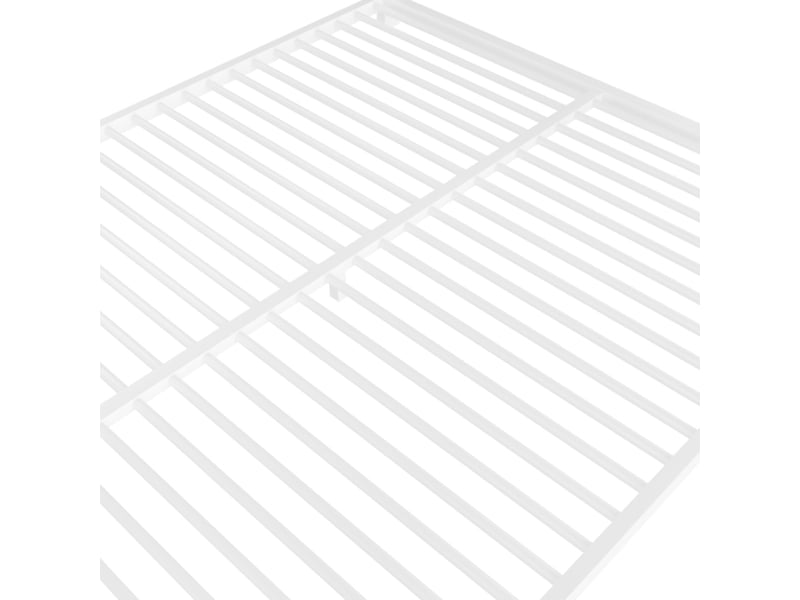  Lit superposé, 90×200 cm + 140×200 cm, garde-corps, échelle, certifié en747, métal, blanc, sans matelas  - Conforama E