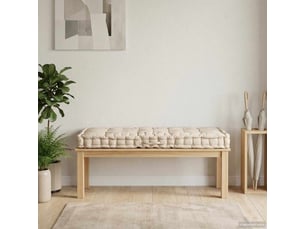 Coussin de plancher de palette, coussin d'assise coton 120x80x10 cm beige cf55518