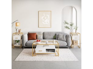 Table basse coloris blanc <strong>GARVEE </strong> <strong>PHO_0XXNV5U2</strong>