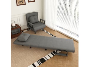 Fauteuil convertible <strong>MODFU</strong> Polyester gris