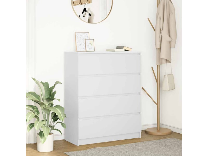  Buffet - bahut - meuble de rangement blanc 80x35x99 cm bois d’ingénierie  - Conforama B