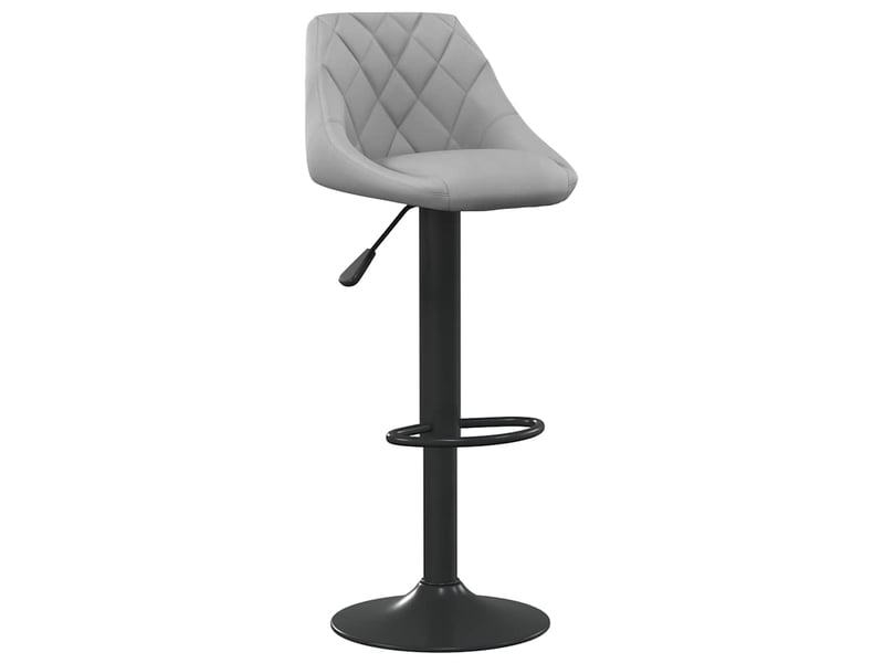  Tabouret de bar, chaise de bar gris clair velours shl24779  - Conforama A
