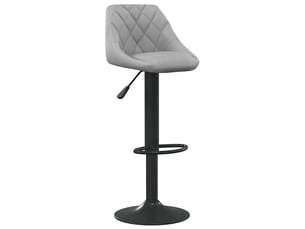 Tabouret de bar, chaise de bar gris clair velours shl24779
