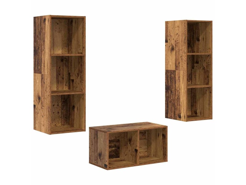  Ensemble meuble tv - banc tv - meuble de rangement bois ancien bois d'ingénierie  - Conforama A