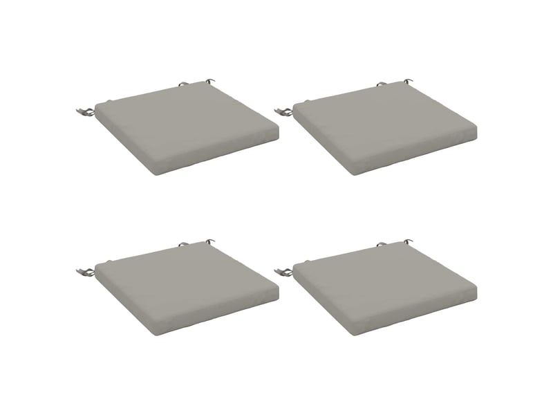  Lot de 4 coussins de siège, coussins d'assise soest 100 % polyester gris cf60432  - Conforama A