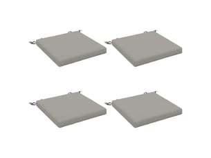 Lot de 4 coussins de siège, coussins d'assise soest 100 % polyester gris cf60432