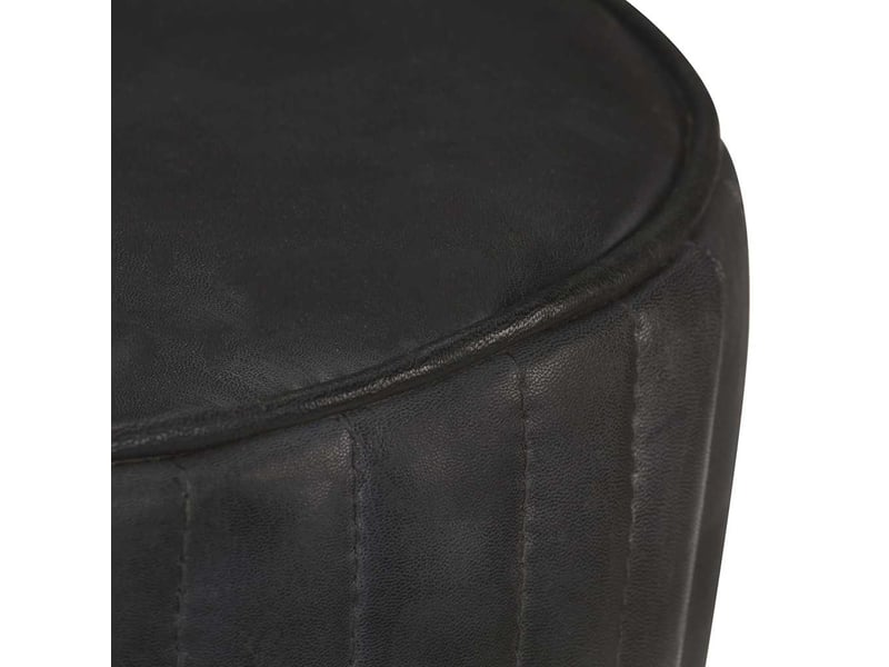  Tabouret de bar, chaise de bar noir cuir véritable  - Conforama C