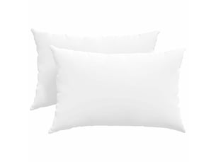 Lot de 2 coussins de canapé, coussins décoratifs tissu blanc 60 x 40 cm cf58767