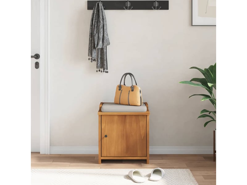  Banc de couloir, banc de rangement sandnes 45x40x50 cm bois de pin massif shl58143  - Conforama D