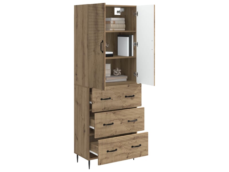 Ensemble de meubles 2 pcs, rangement de salon 66 x 34,5 x 90 cm bois d'ingénierie shl7051  - Conforama C