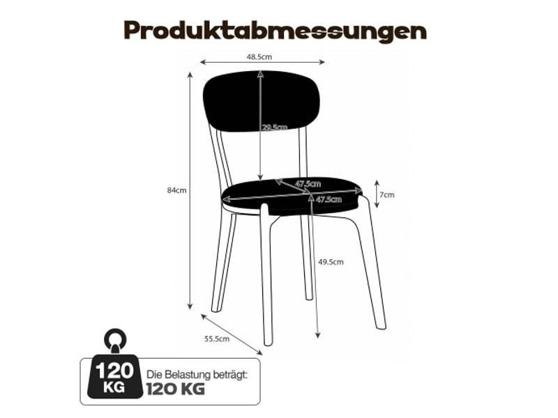  Chaises en lin – duo cosy avec coussin, style médiéval moderne, idéal cuisine et salle à manger  - Conforama C