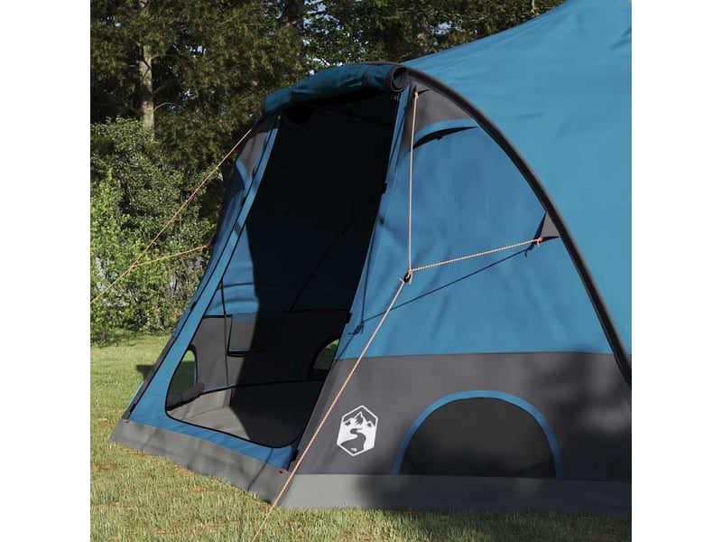 Tente de camping, tente dôme 4-personnes 4 personne bleu shl31802 - Conforama C