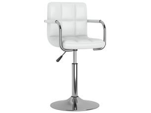 Tabouret de bar, chaise de bar blanc similicuir shl49225