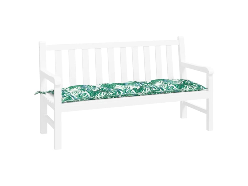  Coussin de banc de jardin, coussin d'assise motif de feuilles 150x50x7 cm cf52757  - Conforama C