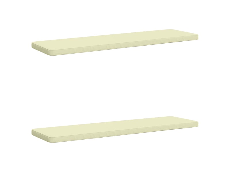 Lot de 2 coussins de banc, coussins d'assise vught 100 % polyester crème cf57965 - Conforama A