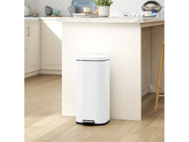 Poubelle de cuisine à pédale 30 l avec fermeture silencieuse homvra - Conforama B