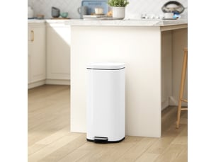 Poubelle de cuisine à pédale 30 l avec fermeture silencieuse homvra