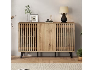 Buffet 3 porte(s)  0 tiroir(s) <strong>DESMIU</strong> <strong></strong> - 150 cm coloris naturel 
