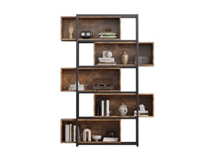 Bibliotheque coloris  bicolore 5 étagère(s) <strong>MERAX</strong> <strong>bibliothèque bicolore</strong> - 121 cm x 176 cm