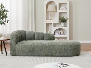 Canapé droit 2 places, chenille, canapé-lit, 204x87x66cm, vert