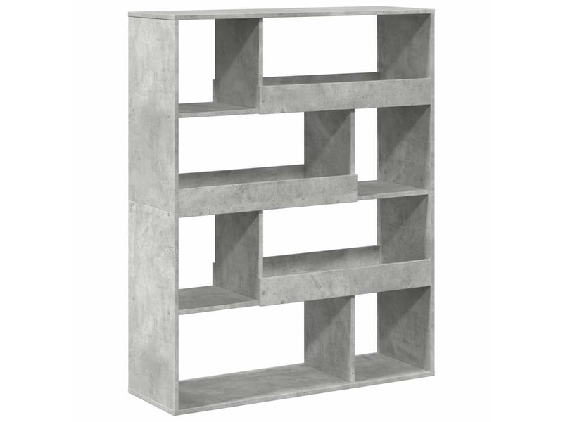  Cloison bibliothèque, meuble de rangement gris béton bois d'ingénierie shl9202  - Conforama A