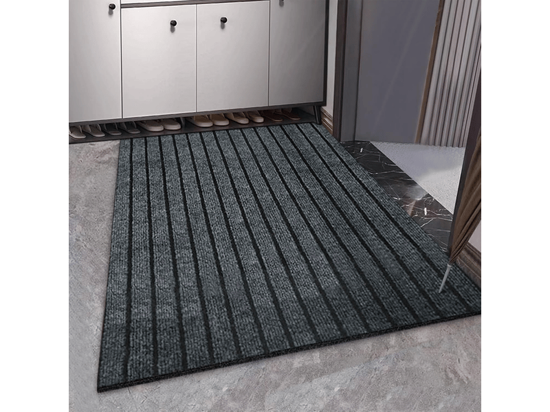  Paillasson d'entrée extérieur 40x120 cm, antidérapant et absorbant, durable et lavable, gris foncé pour portes et jardins PL-A-001044 - Conforama B