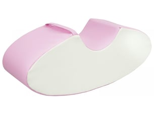 Coussin rocker blanc, rose (pastel)