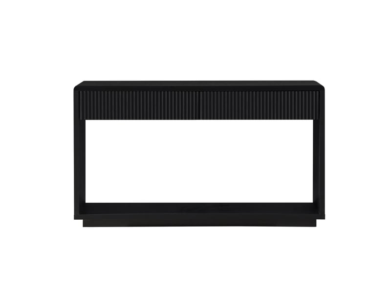 Console d’entrée moderne 150x35x85 cm avec 2 tiroirs noir charbon - Conforama D