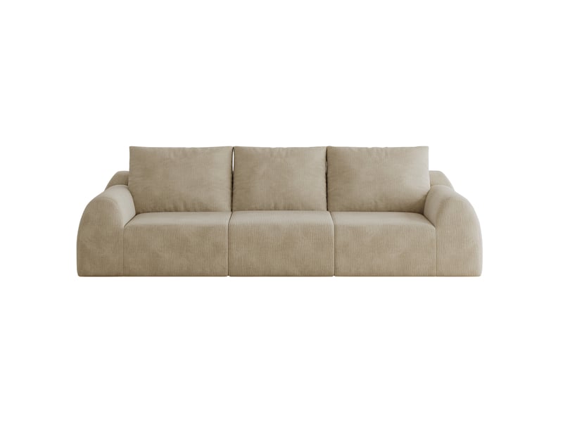  Canapé 3 places compressé 257x95x85 cm kaki  - Conforama B