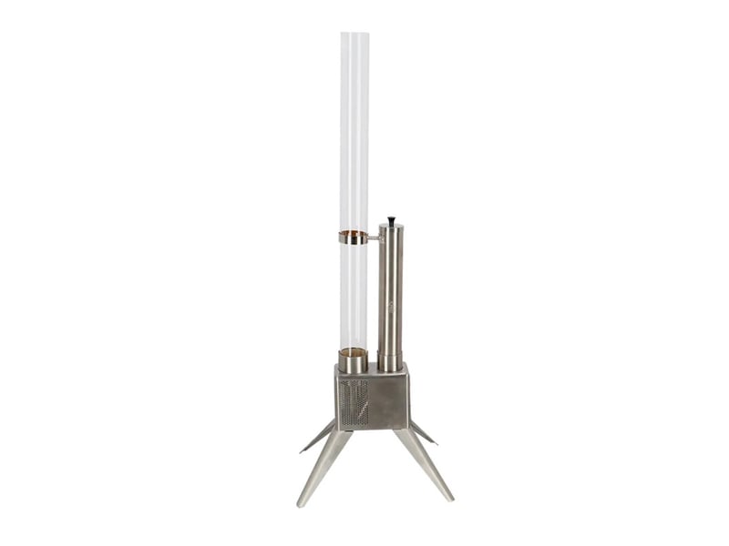 Chauffe terrasse aux pellets argent - métal - 45,5 x 33,9 x h 135,2 cm  - Conforama A