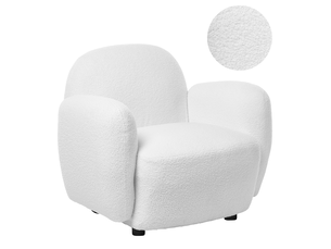 Fauteuil jule bouclé blanc cassé