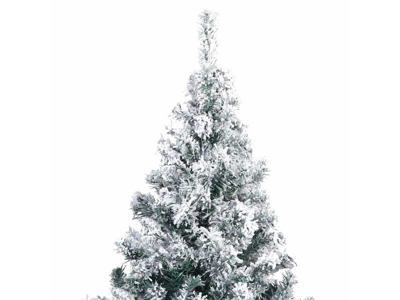  Sapin de noël artificiel, arbre de noël avec neige floquée vert 180 cm pvc  - Conforama C