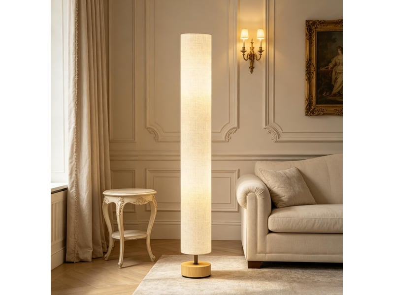  Lampadaire salon 2 douilles e27 avec interrupteur au pied 120 cm evryae  - Conforama C