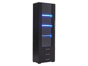 Vitrine coloris noir 3 étagère(s) DZMDIP  - 60 cmx180 cm
