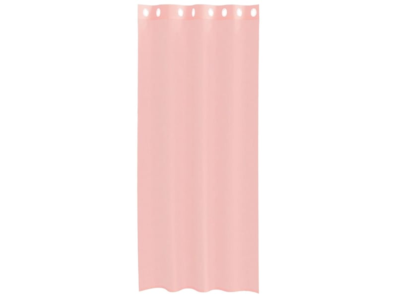 Lot de 2 rideaux en voile, voilages avec œillets rose 140x245 cm cf44400  - Conforama D