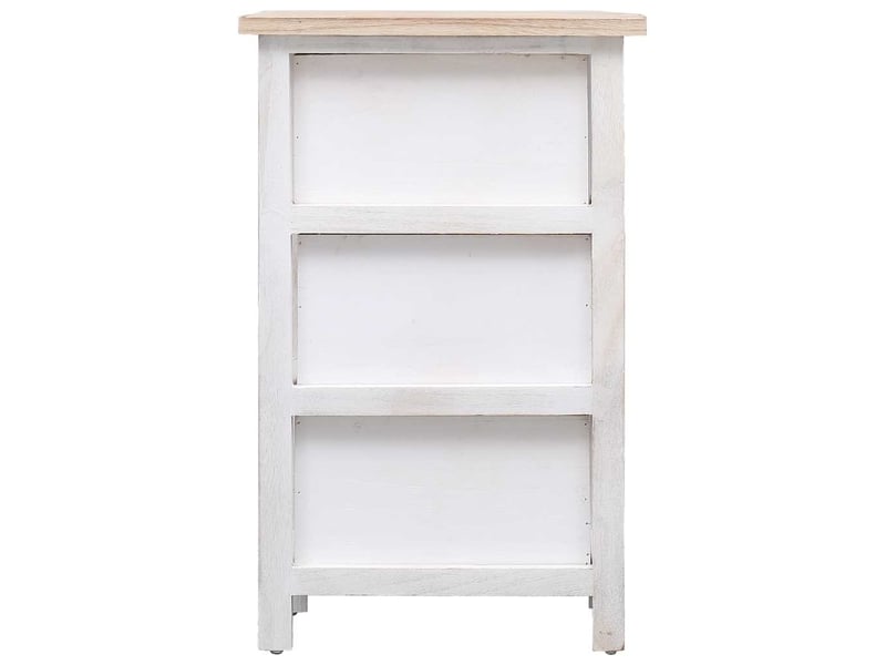  Armoire à tiroirs, commode latérale 35x25x57 cm bois de paulownia  - Conforama D
