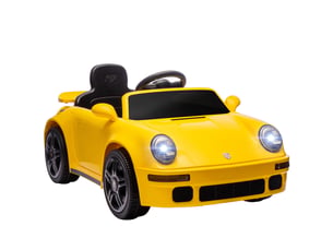Voiture électrique enfants, véhicule électrique 12v, télécommande 2,4g, phares, musique, klaxon, 103 x 55 x 44 cm, jaune