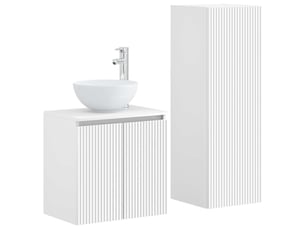 Ensemble de mobilier de salle de bain 2 pcs blanc shl3693