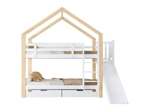Lit superposé 90x200 cm <strong>HAUSS SPOLE</strong>  <strong></strong> coloris blanc