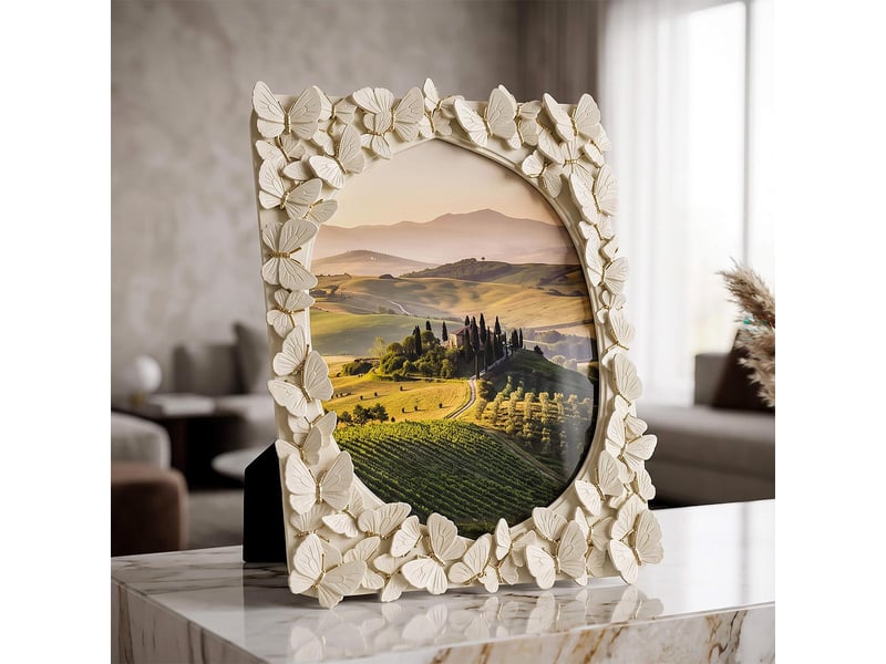  Cadre photo papillons farfalla 20x25cm crème  - Conforama E
