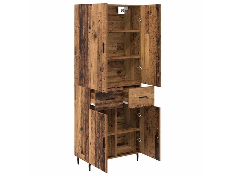  Buffet - haut armoire 2 pc bois ancien 69,5 x 34 x 180 cm  - Conforama E